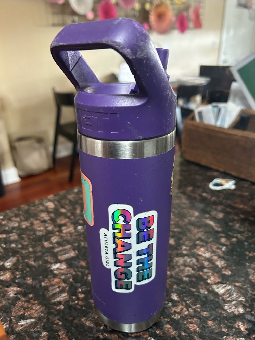 Yeti Purple Insulated Water Bottle with Handle